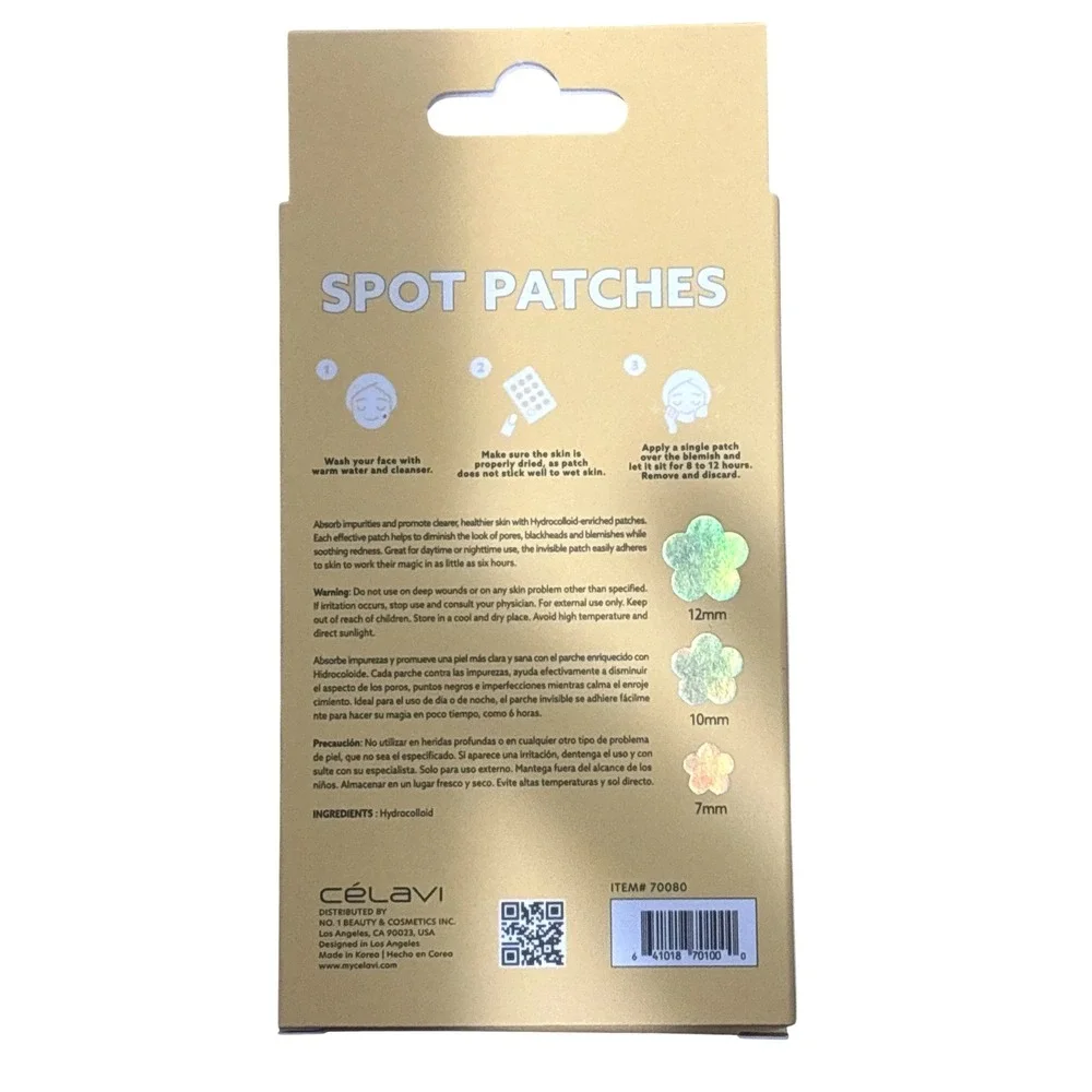 Celavi Hydrocolloid Spot Patches Hologram Flower Blemish Treatments 36ct 70080